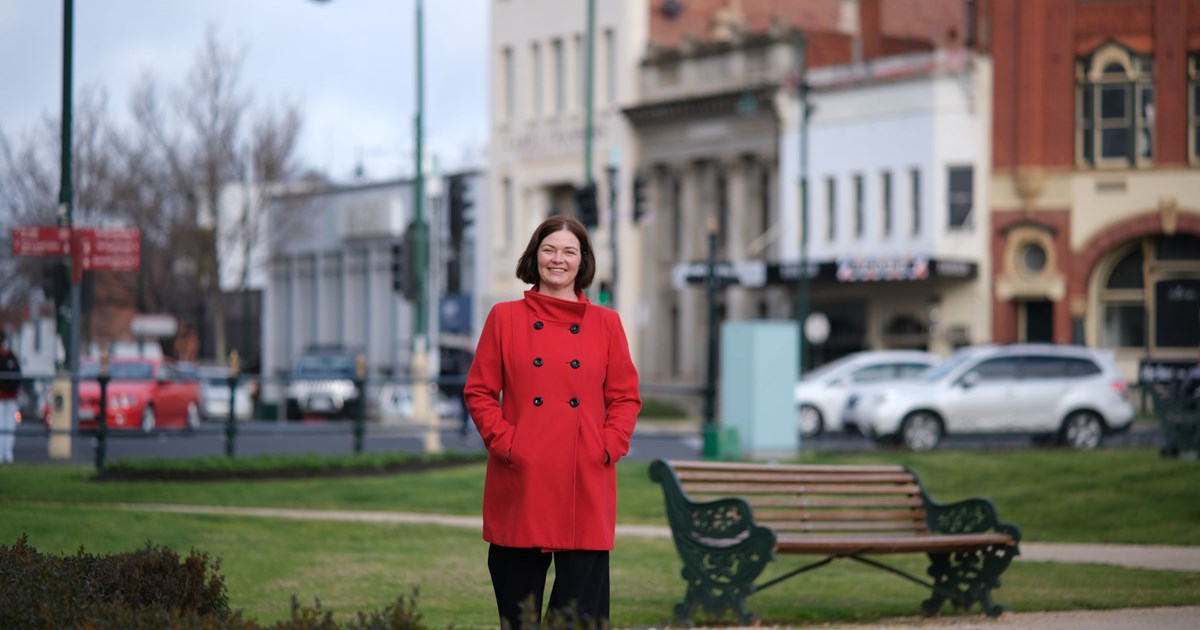 Lisa Chesters in her electorate of Bendigo.