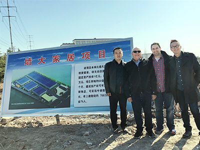 The UGT team together with their Chinese Factory Partner visit the site of the future UGT International factory in Huaibei, China,